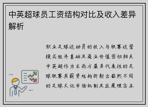 中英超球员工资结构对比及收入差异解析